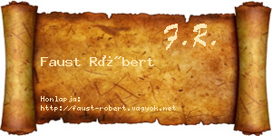 Faust Róbert névjegykártya