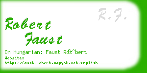 robert faust business card